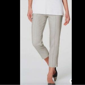 J JILL LINEN STRETCH CROPPED PANTS size M